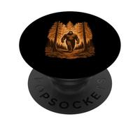 Bigfoot Sasquatch Camping Forêt Arbres Vintage Extérieur PopSockets PopGrip Adhésif