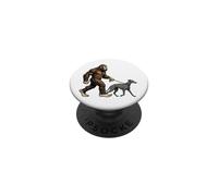 Bigfoot Sasquatch Chien promeneur lévrier drôle PopSockets PopGrip Adhésif