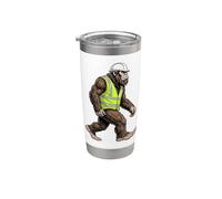 Bigfoot Sasquatch Gilet de sécurité pour ouvrier de construction Gobelet isotherme en acier inoxydable double paroi