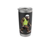 Bigfoot Sasquatch Gilet de sécurité pour ouvrier de construction Gobelet isotherme en acier inoxydable double paroi