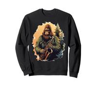 Bigfoot Sasquatch Jouant Saxophone Musique Saxophone Sax Halloween Sweatshirt