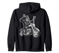 Bigfoot Sasquatch Motif Moto Sweat à Capuche