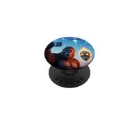 Bigfoot Sasquatch Prend Un Selfie avec crâne enflammé et OVNI PopSockets PopGrip Adhésif