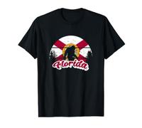 Bigfoot & Sasquatch State of Florida Flag Outdoors T-Shirt Graphique avec Valeur