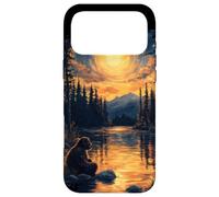 Bigfoot Sasquatch Van Gogh Art de la forêt Nocturne étoilée Coque pour iPhone 17 Pro Max