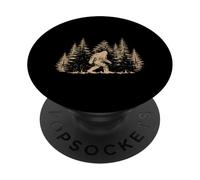 Bigfoot Sasquatch Yeti Cryptid Créature Forêt Arbres Extérieur PopSockets PopGrip Adhésif