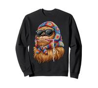 Bigfoot Sasquatch Yeti Granny Fil à Crochet carré Sweatshirt