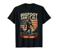Bigfoot Saw It All America 250 Years Patriotic Sasquatch T-Shirt