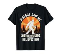 Bigfoot Saw Me But Nobody Believes Him Sasquatch Rétro Drôle T-Shirt