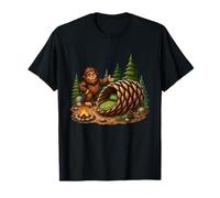 Bigfoot Scène de feu de Camp Confortable Pomme de pin forêt T-Shirt