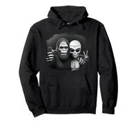 Bigfoot Selfie avec Alien Funny Cryptid Monster Sweat à Capuche