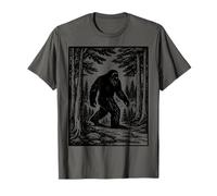 Bigfoot Silhouette Forêt Créature Cryptide Extérieur Big Foot T-Shirt