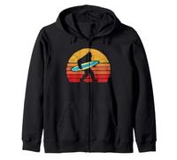 Bigfoot Silhouette & Surfboard Sasquatch Surf & Sun Shirt Sweat à Capuche