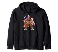 Bigfoot Six Seven 6 7 Sasquatch 4 Juillet Hands Meme Sweat à Capuche