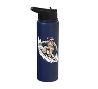 Bigfoot Snowboard Bonnet de Noël - Snowboarder Stainless Steel Insulated Water Bottle