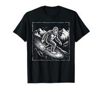 Bigfoot Snowboarder Sasquatch Carves The Powder T-Shirt