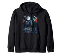 Bigfoot Starry Night - Van Gogh Inspired Sasquatch Art Tee Sweat à Capuche