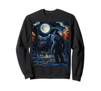 Bigfoot Starry Night - Van Gogh Inspired Sasquatch Art Tee Sweatshirt