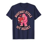 Bigfoot Stole My Heart Cute Valentine Love Humor T-Shirt