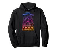 Bigfoot Surfing I Ride on Foggy Tides Pacific Northwest Sweat à Capuche