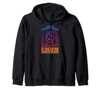 Bigfoot Surfing I Ride on Foggy Tides Pacific Northwest Sweat à Capuche