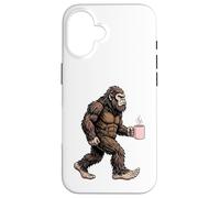 Bigfoot Tasse à café avec Inscription « Sasquatch Morning Coffee » Coque pour iPhone 16