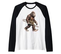 Bigfoot Trombone Humoristique avec Inscription Sasquatch Manche Raglan