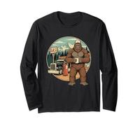 Bigfoot Trucker Retro Sasquatch Road Legend Manche Longue