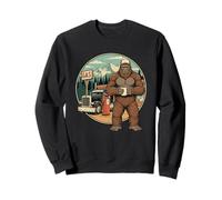 Bigfoot Trucker Retro Sasquatch Road Legend Sweatshirt