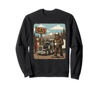 Bigfoot Trucker Retro Sasquatch Road Legend Sweatshirt