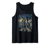 Bigfoot Tshirt Starry Night Sasquatch Van Gogh Gogs Painting Débardeur