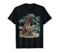 Bigfoot Tshirt Starry Night Sasquatch Van Gogh Gogs Painting T-Shirt