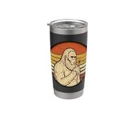 Bigfoot TShirt Vintage Sasquatch Yeti Rétro Nature Boho Gobelet isotherme en acier inoxydable double paroi