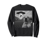 Bigfoot UFO Abduction Chien Selfie - Funny Alien Sci FI Sweatshirt