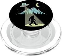 Bigfoot UFO Abduction Moon & Mountain Alien Vintage Graphic PopSockets PopGrip pour MagSafe