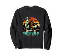Bigfoot UFO Retro Sunset Croyez en Vous - Sasquatch drôle Sweatshirt