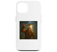 Bigfoot UFO Selfie avec Invasion drôle Alien Ape Art Novelty Coque pour iPhone 13