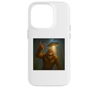 Bigfoot UFO Selfie avec Invasion drôle Alien Ape Art Novelty Coque pour iPhone 14 Pro