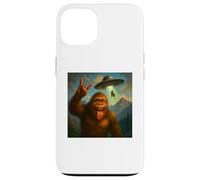 Bigfoot UFO Selfie with Funny Alien Invasion Humor Novelty Coque pour iPhone 13