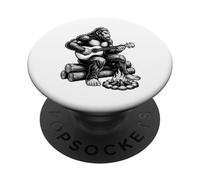 Bigfoot Ukulélé Amusant par Campfire Sasquatch PopSockets PopGrip Adhésif