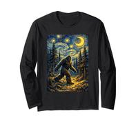 Bigfoot Van Gogh Rencontre dans la forêt inspirée de la Nuit étoilée Manche Longue