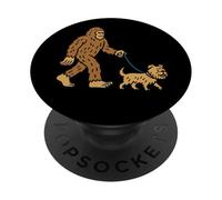 Bigfoot Walking Brussels Griffon, Papa et Maman, Chien - Sasquatch PopSockets PopGrip Adhésif