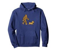 Bigfoot Walking Shar Pei Chien Papa Maman - Sasquatch Sweat à Capuche