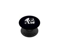 Bigfoot Walking with Corgi Funny Sasquatch, Amoureux et propriétaire de Chiens PopSockets PopGrip Adhésif