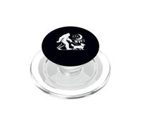 Bigfoot Walking with Corgi Funny Sasquatch, Amoureux et propriétaire de Chiens PopSockets PopGrip pour MagSafe