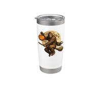 Bigfoot Yeti Jack O Lantern Potiron à balai pleine lune Gobelet isotherme en acier inoxydable double paroi
