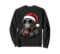 Bigfoot Yeti Sasquatch Chapeau de Père Noël Écharpe Lunettes de Soleil Sweatshirt
