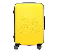 BiggDesign Cats, Valise Grande Taille Rigide avec Roulette, Valise de Voyage, système de Verrouillage, léger, Valise Grande Taille avec roulettes, Jaune