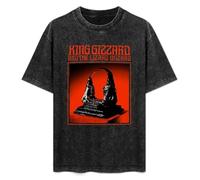 Bigger King Gizzard and The Lizard Wizard Men's Women's Short Sleeve Soft Washed Cotton T-Shirt Size M