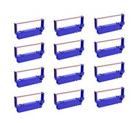 Bigger Lot de 12 rubans d'encre compatibles SP700 3157BR 30980721 pour imprimante Star SP-700BR, RC-700BR, SP-712, SP-712R, SP-742, SP-742R (noir et rouge)